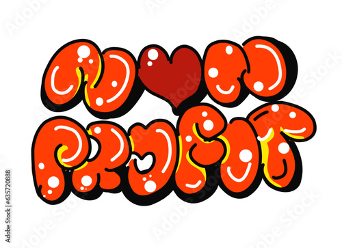non profit lettering in street art style