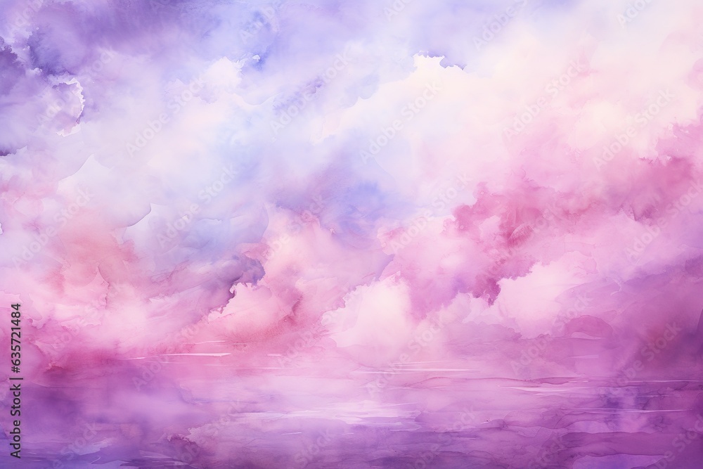 Pastel Dreams Watercolor Texture in Soft Lavender, Serene style. Created With Generative AI Technology