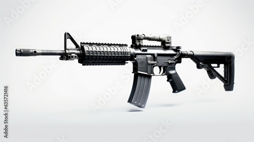 M4 rifle gun on white background
