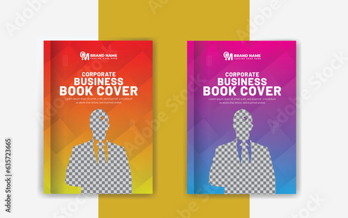 Corporate Annual report business book cover design template in a4 with vector