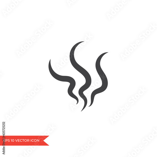 Smell icon. Hot aroma, stink, cooking steam, smelling, vapor, smoking, odor symbol