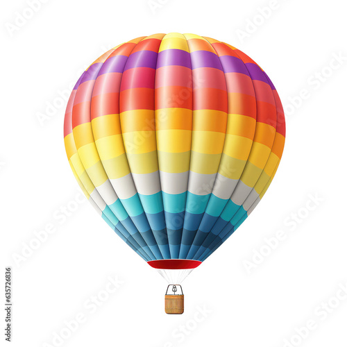 hot air balloon isolated on white