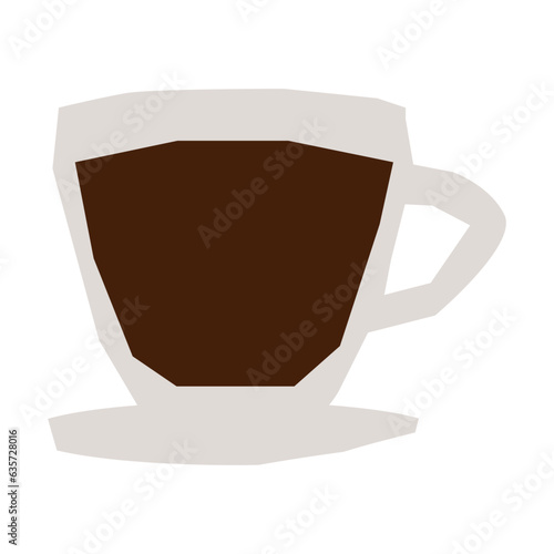 Doppio coffee flat illustration