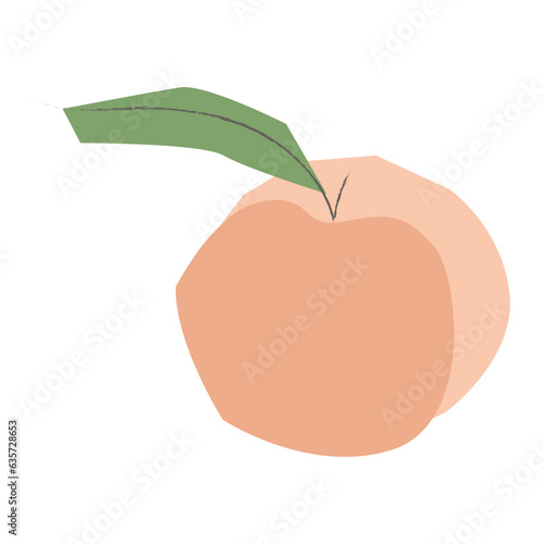 Peach flat illustration