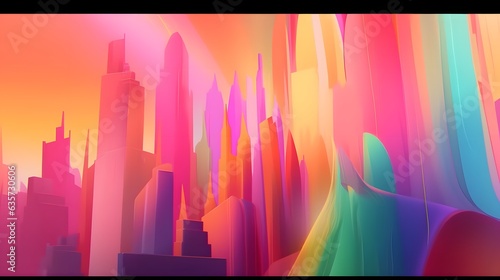 City colorful paint, colore...