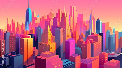 City colorful paint, colore...