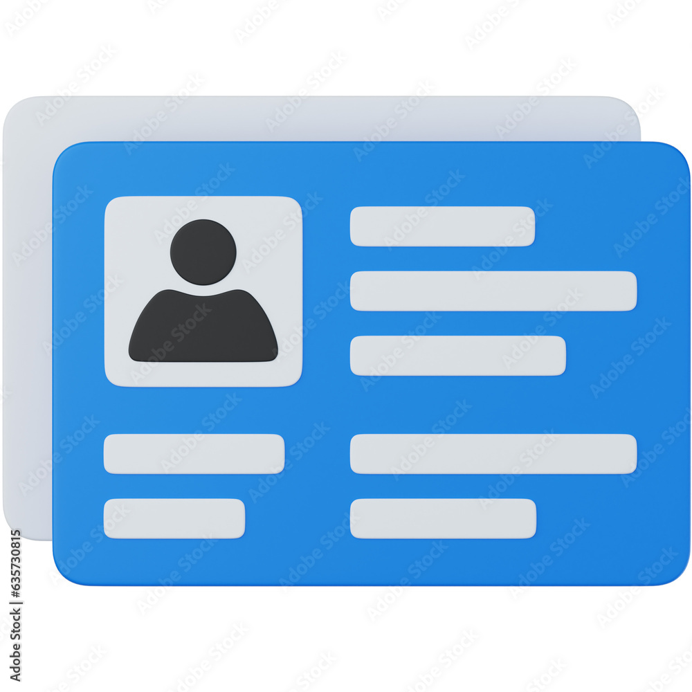 Business Card 3D Icon