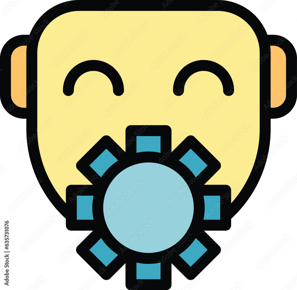 Gear oratory icon outline vector. Student school. Politician seminar color flat Gear oratory icon outline vector. Student school. Politician seminar color flat