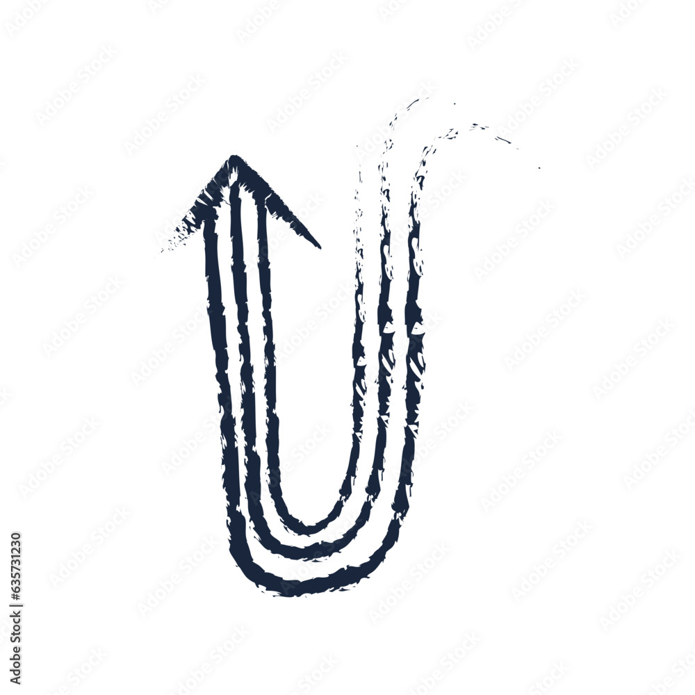 Arrow chalk stroke illustration Arrow chalk stroke illustration