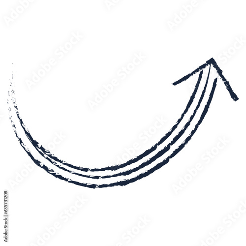 Arrow chalk stroke illustration