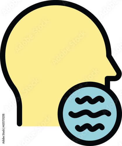 Speech icon outline vector. School debate. Public election color flat