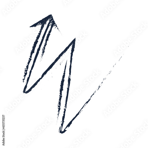 Arrow chalk stroke illustration
