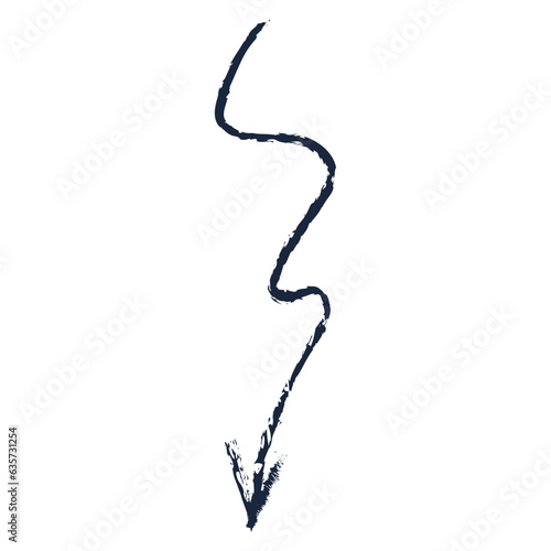Arrow chalk stroke illustration