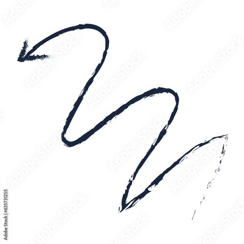 Arrow chalk stroke illustration