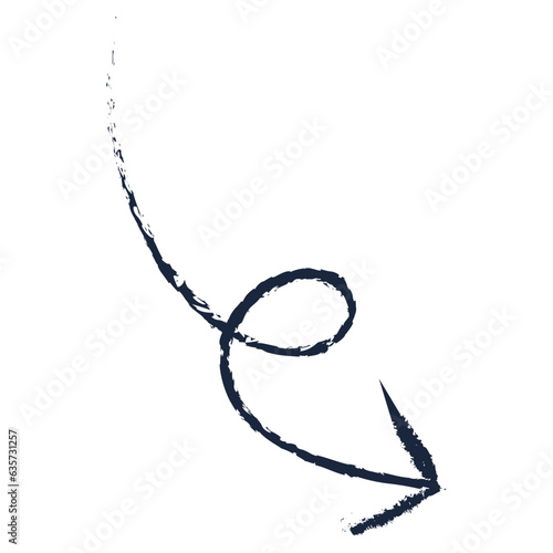 Arrow chalk stroke illustration