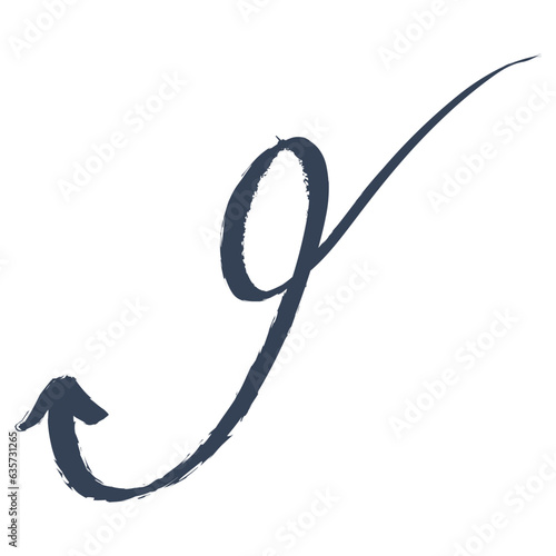Arrow chalk stroke illustration