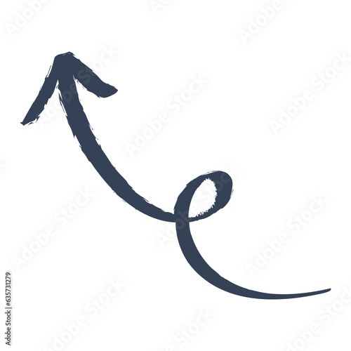 Arrow chalk stroke illustration