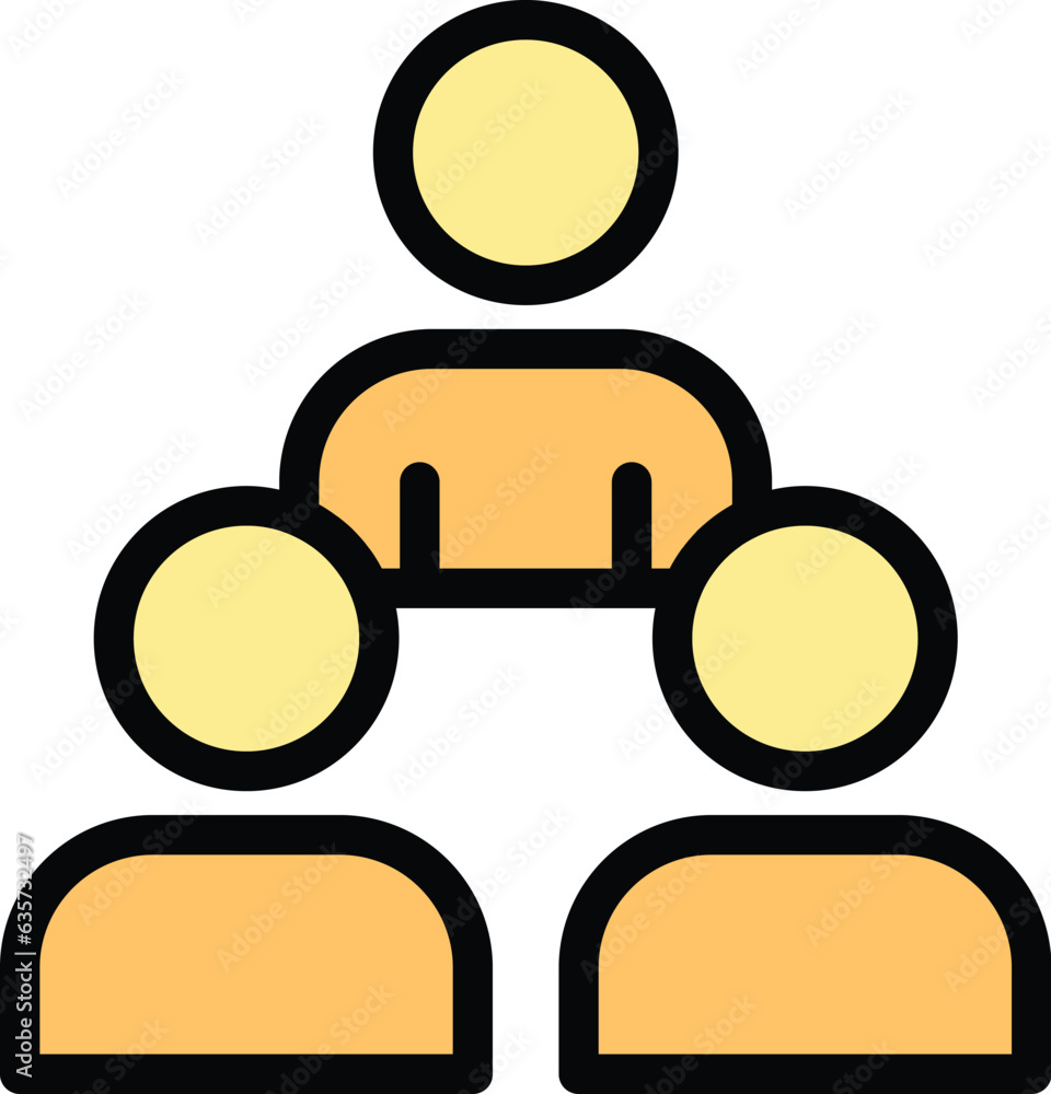 Rhetoric group icon outline vector. Student election. Oratory speech color flat Rhetoric group icon outline vector. Student election. Oratory speech color flat
