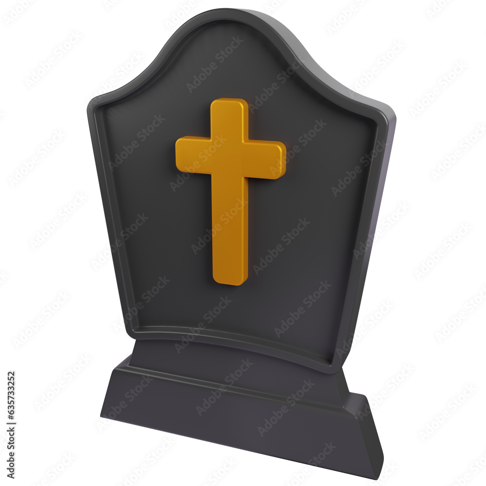 Fototapeta premium 3D Halloween Grave Illustration