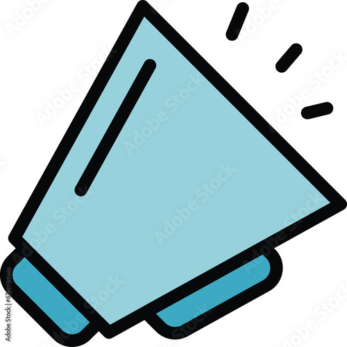 Megaphone speech icon outline vector. Speach election. Oratory rhetoric color flat