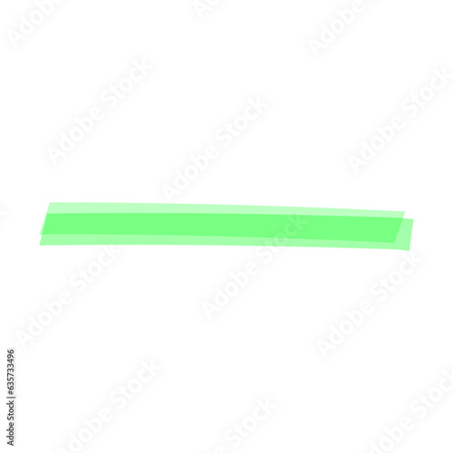 Green highlight marker line illustration