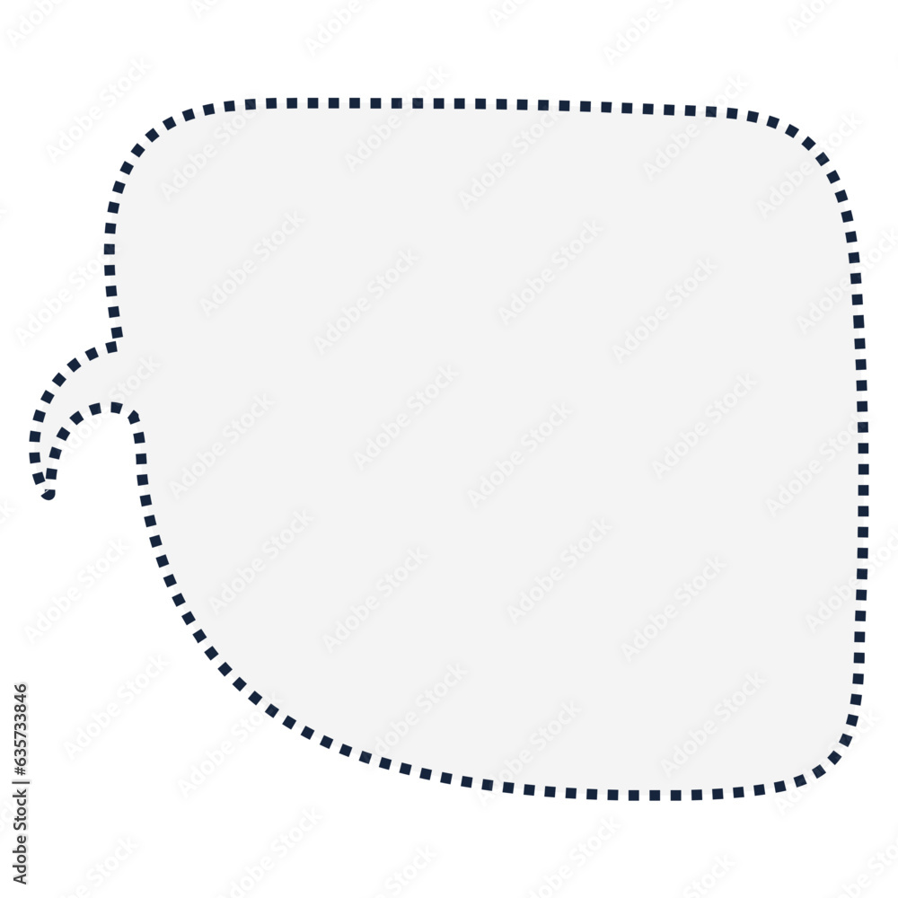 Dotted line speech bubble illustration