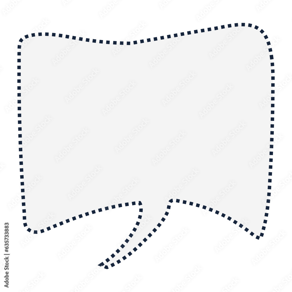 Dotted line speech bubble illustration Dotted line speech bubble illustration