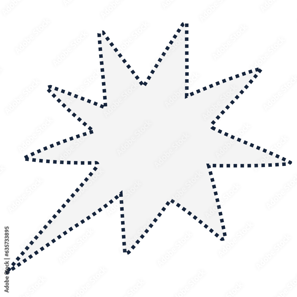 Dotted line yelling bubble illustration Dotted line yelling bubble illustration