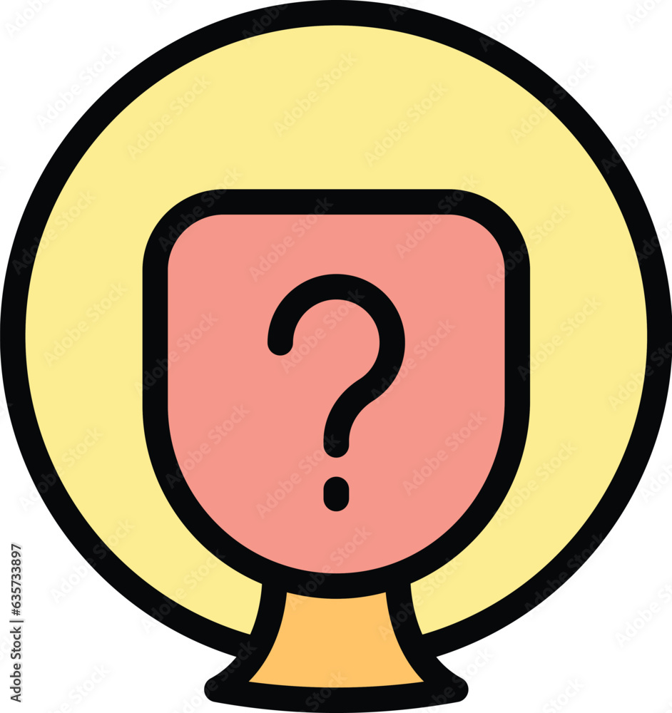 Question debate icon outline vector. Public student. Oratory speech color flat Question debate icon outline vector. Public student. Oratory speech color flat