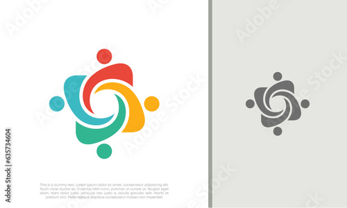 Global Community Logo Icon Elements Template. Community human Logo template vector. Community health care. Abstract Community logo	