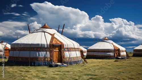 mongolian yurt (Generative AI) photo