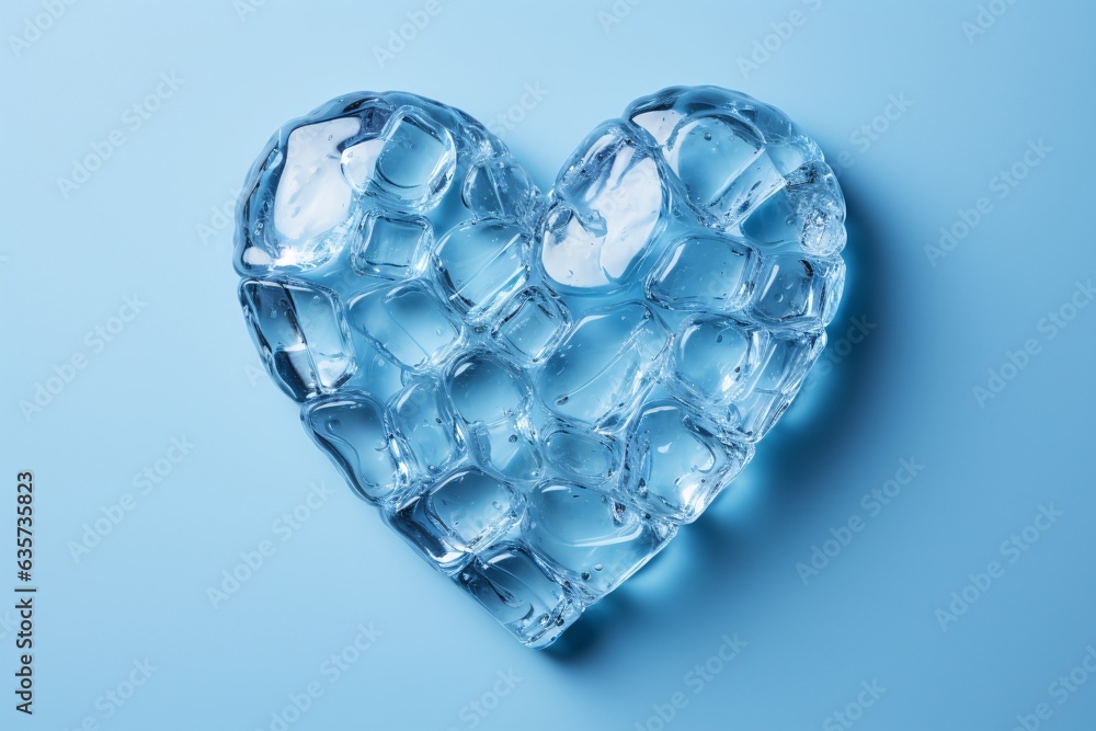 Icy heart. Frozen heart. Heart made of ice. Heart-shaped ice crystals on a blue background. Heart of ice on bokeh background. Valentine's day concept.
Icy heart. Frozen heart. Heart made of ice. Heart-shaped ice crystals on a blue background. Heart of ice on bokeh background. Valentine's day concept.
