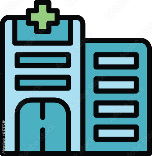 Health hospital icon outline vector. Sex education. Gender advice color flat