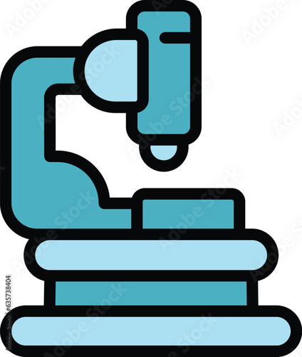 Medical microscope icon outline vector. Teacher advice. Sexual health color flat