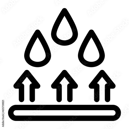 waterproof line icon