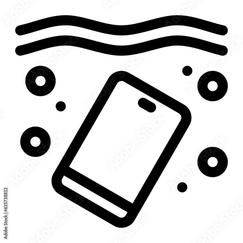 waterproof line icon