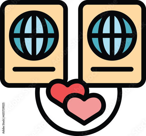 Sex gender passport icon outline vector. Teacher advice. Health sexual color flat