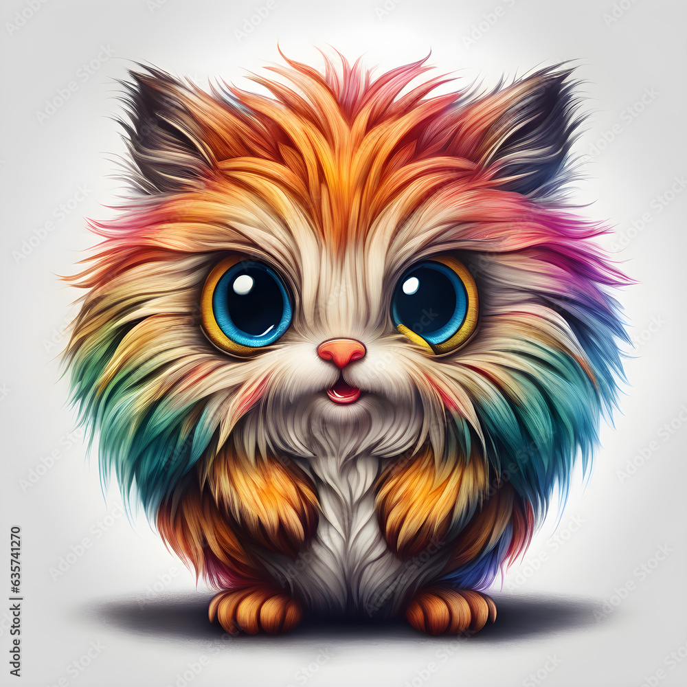 Puffy cute monster in the magical universe Puffy cute monster in the magical universe
