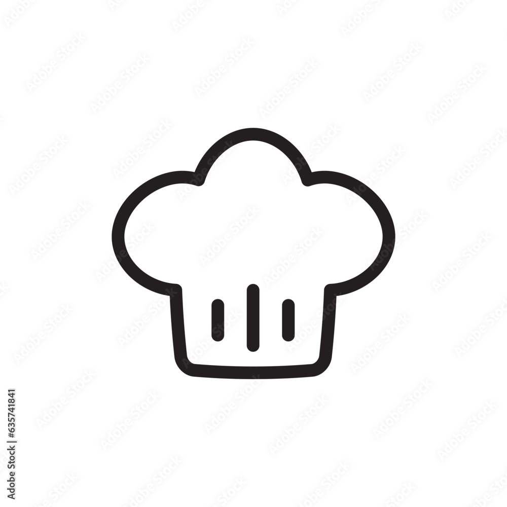 Chef cap vector icon. Chef hat flat sign design. Chef cooker hat symbol pictogram. UX UI icon Chef cap vector icon. Chef hat flat sign design. Chef cooker hat symbol pictogram. UX UI icon