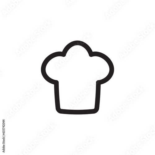 Chef cap vector icon. Chef hat flat sign design. Chef cooker hat symbol pictogram. UX UI icon