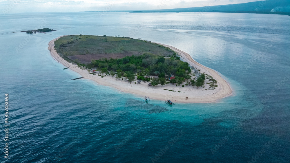 Island, sea, and beach in Indonesia 