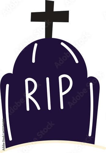 Spooky grave halloween illustration