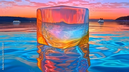 Cube colorful abstract back...