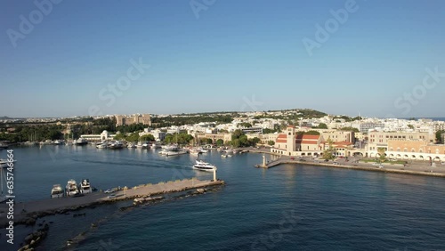 Wallpaper Mural Port of Rhodes in Greece panaromic aerial view Torontodigital.ca