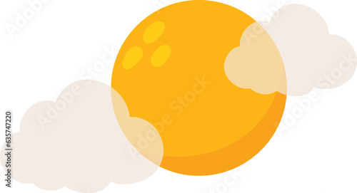 Spooky midnight moon and cloud halloween illustration