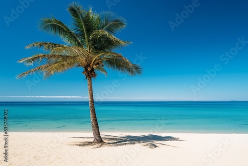 palm trees on the beach Created with generative Ai © Sanuar_husen