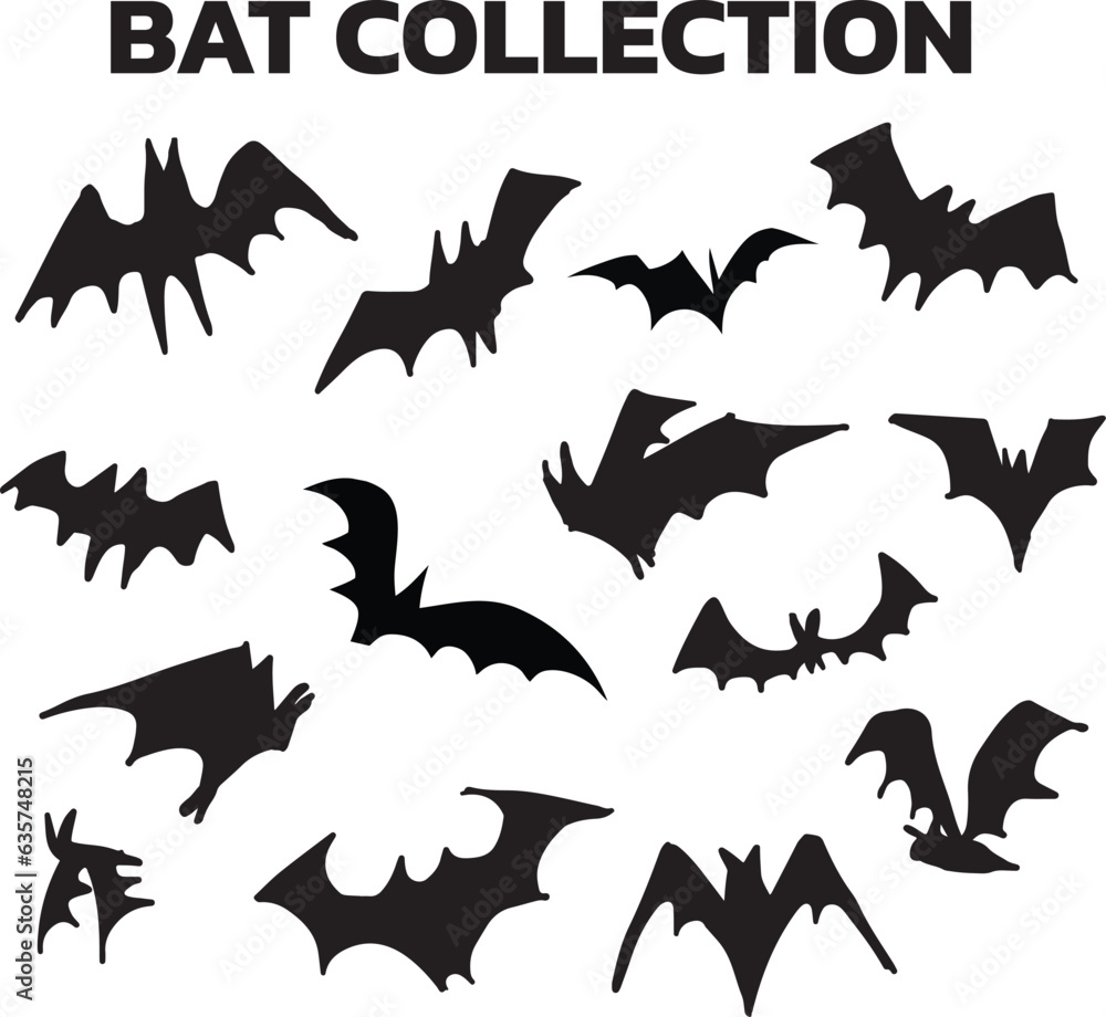 Naklejka premium set of halloween bats