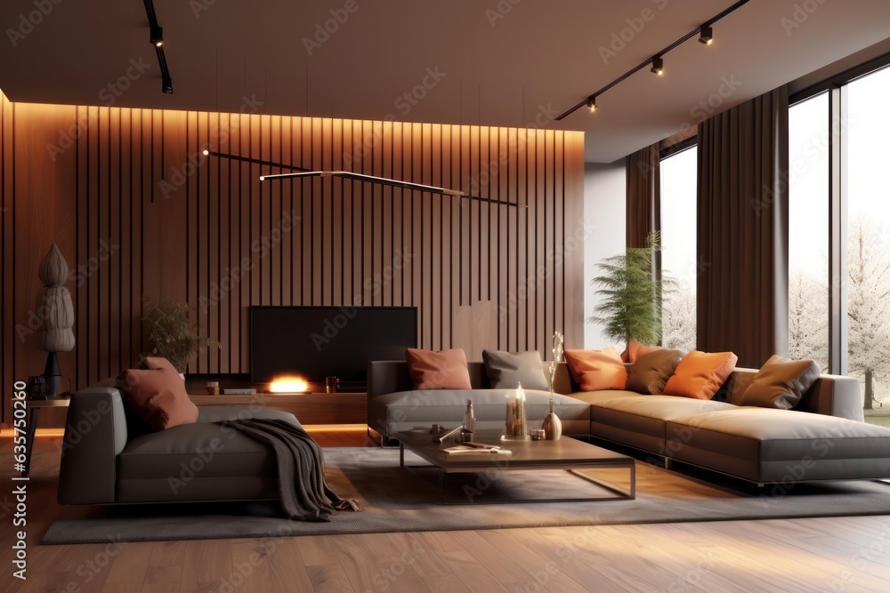 Luxury living room in house with modern interior design, velvet sofa, coffee table, pouf, gold decoration, plant, lamp, carpet, mock up poster frame and elegant accessories. 3d render. Luxury living room in house with modern interior design, velvet sofa, coffee table, pouf, gold decoration, plant, lamp, carpet, mock up poster frame and elegant accessories. 3d render.
