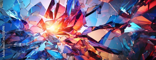 Abstract background with broken glass