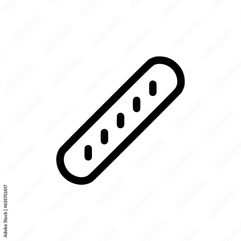 Baguette icon vector. Linear style sign for mobile concept and web design. Baguette symbol illustration. Pixel vector graphics - Vector. Baguette icon vector. Linear style sign for mobile concept and web design. Baguette symbol illustration. Pixel vector graphics - Vector.